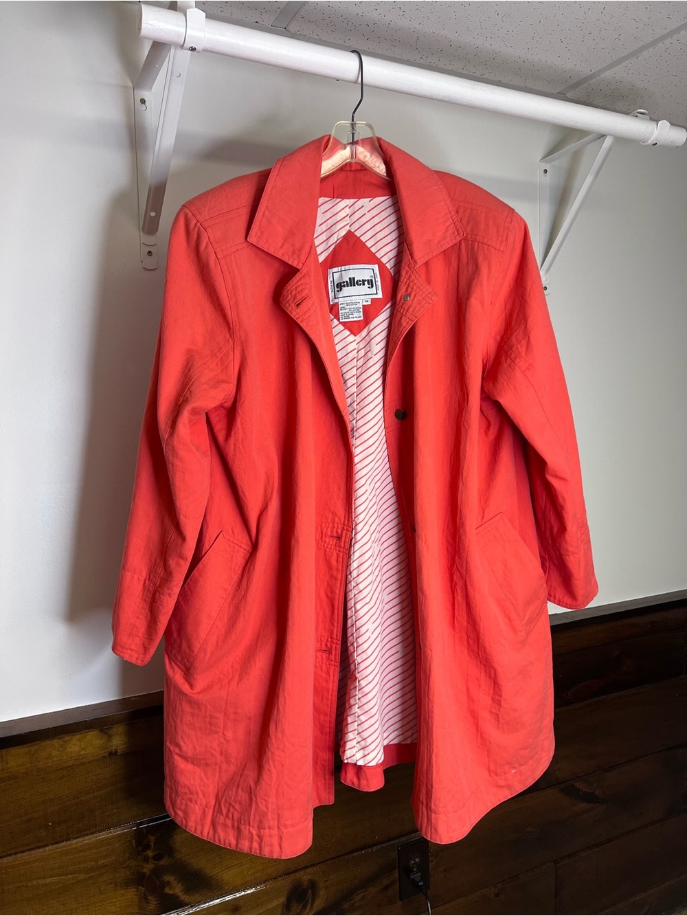 Gallery Vintage 80’s Orange Lightweight Trench Coat- M